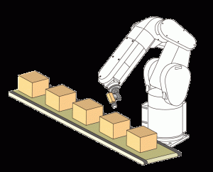 Roboty Melfa - kontrola výrobkov a štítkov