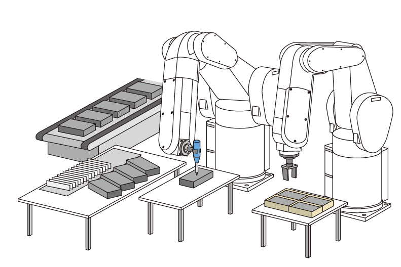 Roboty Melfa - montáž komponentov a skrutkovanie
