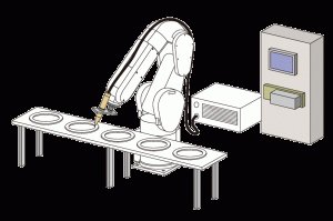 Roboty Melfa - nanášanie materiálov a lepenie