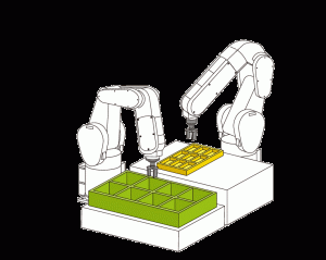 Roboty Melfa - triedenie súčiastok